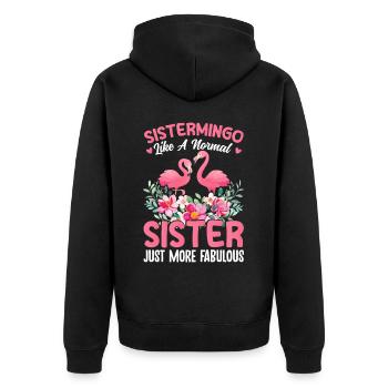 Flamingo Sister Sistermingo Normal Sister Insert - Veste à capuche bio Premium Unisexe - noir - Dos - Nico (187cm)