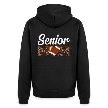 Senior Mom Graduation Graduation Graduate Football - Unisex Premium Organic Zip Hoodie - black - Back - Nico (187cm)