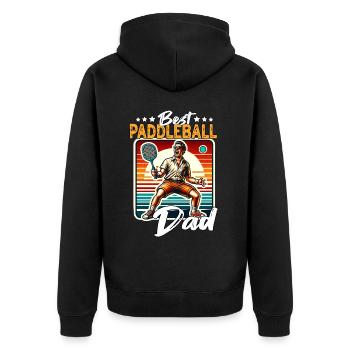 Papa Paddleball - Veste à capuche bio Premium Unisexe - noir - Dos - Nico (187cm)