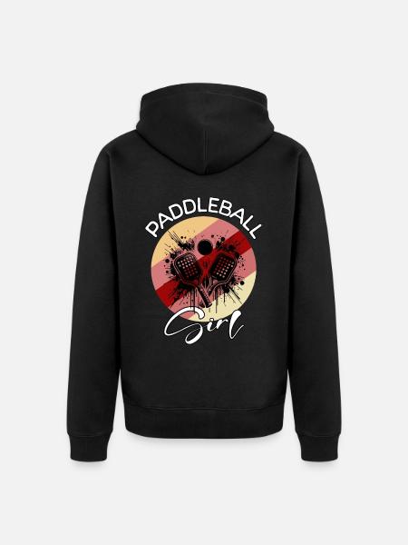 Paddleball fille - Veste à capuche bio Premium Unisexe - noir