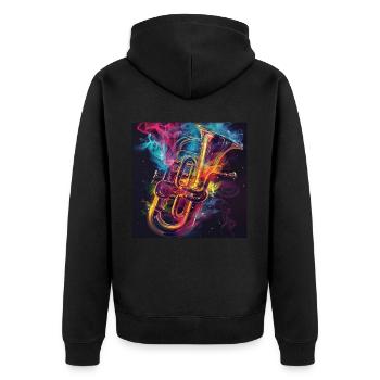 Tuba - Veste à capuche bio Premium Unisexe - noir - Dos - Nico (187cm)