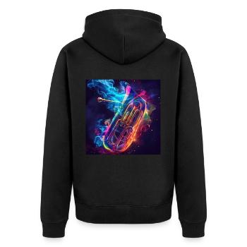 Tuba - Veste à capuche bio Premium Unisexe - noir - Dos - Nico (187cm)