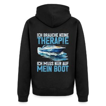 Capitaine à voile Dire bateau Voilier Capitaine - Veste à capuche bio Premium Unisexe - noir - Dos - Nico (187cm)