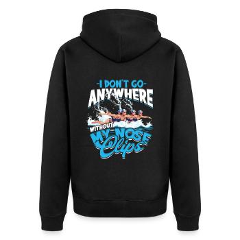 Synchronized Swimming Synchro Swimmers - Unisex Premium Organic Zip Hoodie - black - Back - Nico (187cm)