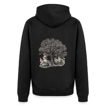 grenouille grenouilles nature nature amoureux crapaud enfants - Veste à capuche bio Premium Unisexe - noir - Dos - Nico (187cm)