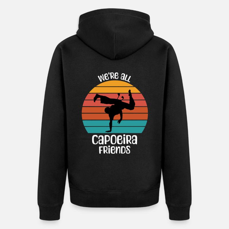Dictons de capoeira - Veste à capuche bio Premium Unisexe - noir