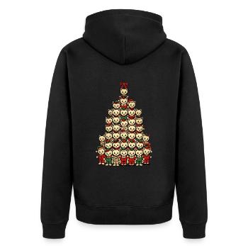 Chat de Noël Arbre de Noël Joie - Veste à capuche bio Premium Unisexe - noir - Dos - Nico (187cm)