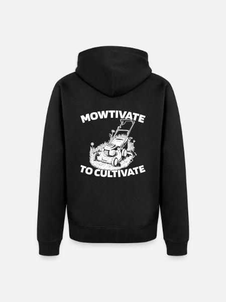 Rasenmäher Mähen - Unisex Premium Bio Zip Hoodie - Schwarz