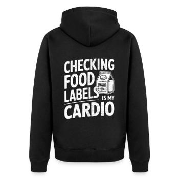 Intolérance au lactose Intolérance au lactose - Veste à capuche bio Premium Unisexe - noir - Dos - Nico (187cm)