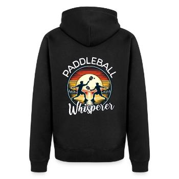 Chuchoteur de paddleball - Veste à capuche bio Premium Unisexe - noir - Dos - Nico (187cm)