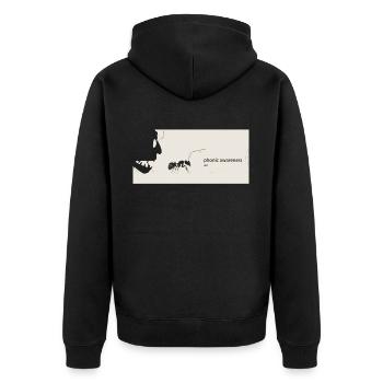 phonemisPhonemische Bewusstseinswissenschaft - Unisex Premium Bio Zip Hoodie - Schwarz - Hinten - Nico (187cm)