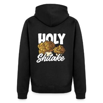 Cueilleurs de champignons : champignons shitake sacrés - Veste à capuche bio Premium Unisexe - noir - Dos - Nico (187cm)