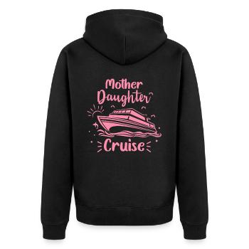 Croisière Mère-Fille Croisière Vacances Kreuzf - Veste à capuche bio Premium Unisexe - noir - Dos - Nico (187cm)