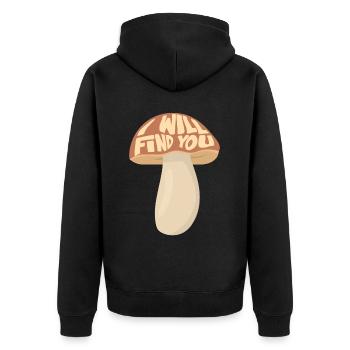 Cueilleur de champignons, je te trouve - Veste à capuche bio Premium Unisexe - noir - Dos - Nico (187cm)