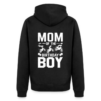 Dirt Bike Maman Motard Moto Offroad Maman de naissance - Veste à capuche bio Premium Unisexe - noir - Dos - Nico (187cm)