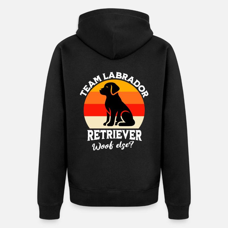 Équipe Labrador - Veste à capuche bio Premium Unisexe - noir