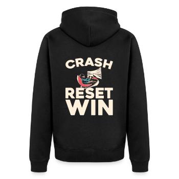 Sim Racing - Unisex Premium Organic Zip Hoodie - black - Back - Nico (187cm)