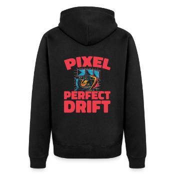 Sim Racing - Unisex Premium Organic Zip Hoodie - black - Back - Nico (187cm)