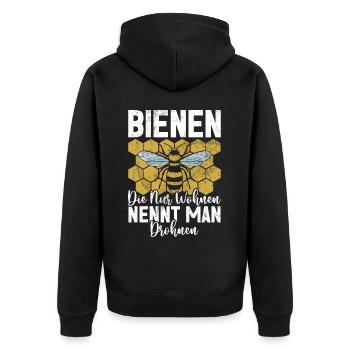 Apiculteurs Abeilles Miel Nature Abeille Murmures Apiculture - Veste à capuche bio Premium Unisexe - noir - Dos - Nico (187cm)