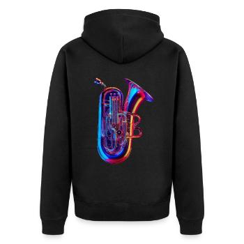 Tuba - Veste à capuche bio Premium Unisexe - noir - Dos - Nico (187cm)