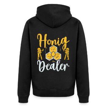 Beekeepers Bees Honey Nature Bee Whispers Beekeeping - Unisex Premium Organic Zip Hoodie - black - Back - Nico (187cm)