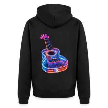 Ukulele - Unisex Premium Organic Zip Hoodie - black - Back - Nico (187cm)