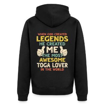 Toge - Veste à capuche bio Premium Unisexe - noir - Dos - Nico (187cm)