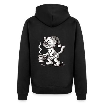 Amateur de café de Noël - Veste à capuche bio Premium Unisexe - noir - Dos - Nico (187cm)