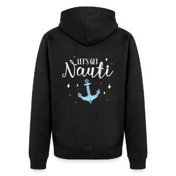 Enterrement de vie de jeune fille de garçon - Veste à capuche bio Premium Unisexe - noir - Dos - Nico (187cm)