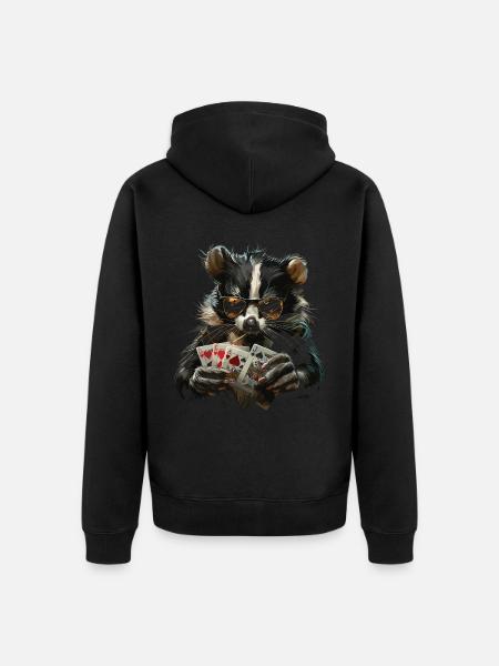 Cribbage Graphic Funny Cribbage Player - Unisex Premium Organic Zip Hoodie - black