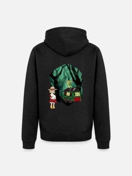 Märchen Märchenfigur Drache Wald Abenteuer - Unisex Premium Bio Zip Hoodie - Schwarz