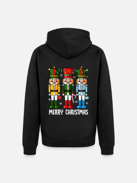 Merry Christmas - Unisex Premium Organic Zip Hoodie - black