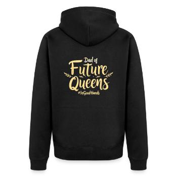 Dad of Future Queens #Ingoodhands Girl Dad - Unisex Premium Organic Zip Hoodie - black - Back - Nico (187cm)