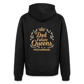 Dad of Future Queens #Ingoodhands Girl Dad - Unisex Premium Organic Zip Hoodie - black - Back - Nico (187cm)