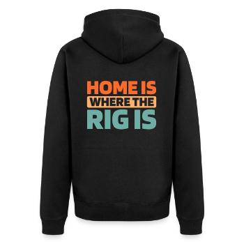 Sim Racing - Unisex Premium Organic Zip Hoodie - black - Back - Nico (187cm)