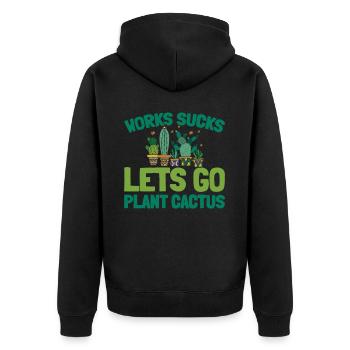 Jardin de cactus - Veste à capuche bio Premium Unisexe - noir - Dos - Nico (187cm)