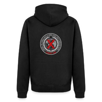 Vegan, Anti-drogues, Hardcore Punk Straight Edge - Veste à capuche bio Premium Unisexe - noir - Dos - Nico (187cm)