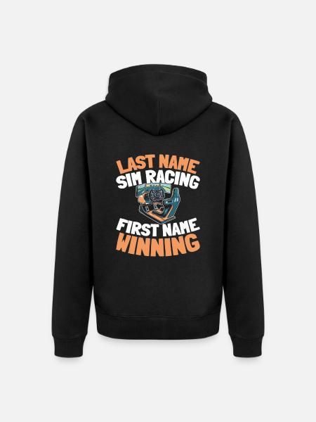 Sim Racing - Unisex Premium Organic Zip Hoodie - black