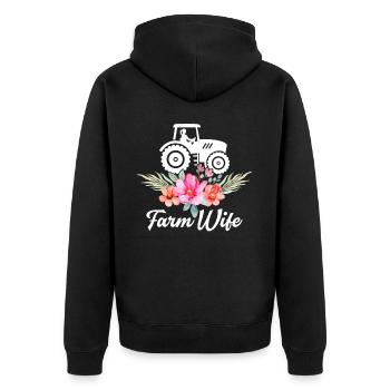 Femme de fermier Fermier Fermier Fermier - Veste à capuche bio Premium Unisexe - noir - Dos - Nico (187cm)
