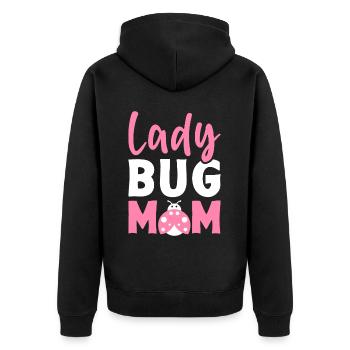 Entomologie Mama Entomologe Käferliebhaber Sammler - Unisex Premium Bio Zip Hoodie - Schwarz - Hinten - Nico (187cm)