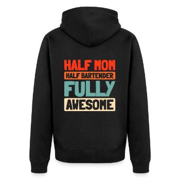 Barman Barman Mère Maman - Veste à capuche bio Premium Unisexe - noir - Dos - Nico (187cm)