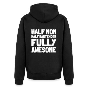 Barman Barman Mère Maman - Veste à capuche bio Premium Unisexe - noir - Dos - Nico (187cm)