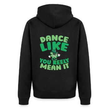 Irish Dance Irischer Tanz - Unisex Premium Organic Zip Hoodie - black - Back - Nico (187cm)