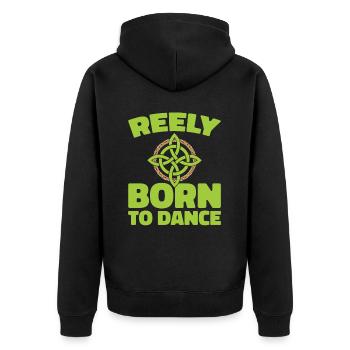 Danse Irlandaise Irischer Tanz - Veste à capuche bio Premium Unisexe - noir - Dos - Nico (187cm)