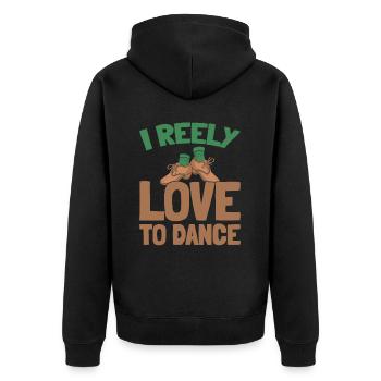 Danse Irlandaise Irischer Tanz - Veste à capuche bio Premium Unisexe - noir - Dos - Nico (187cm)