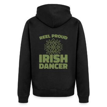 Danse Irlandaise Irischer Tanz - Veste à capuche bio Premium Unisexe - noir - Dos - Nico (187cm)
