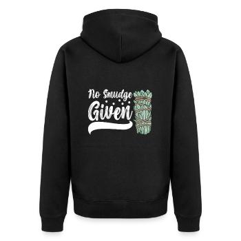 Herbes Encens Purification Spirituelle - Veste à capuche bio Premium Unisexe - noir - Dos - Nico (187cm)
