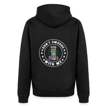 Herbes Encens Purification Spirituelle - Veste à capuche bio Premium Unisexe - noir - Dos - Nico (187cm)