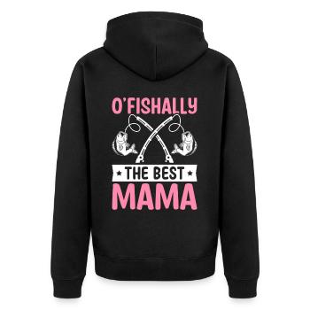 Pêcheuse Pêcheuse Maman O Fishally La Meilleure Maman - Veste à capuche bio Premium Unisexe - noir - Dos - Nico (187cm)