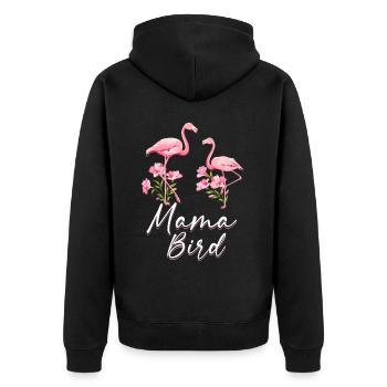 Maman Oiseau Flamingo Maman - Veste à capuche bio Premium Unisexe - noir - Dos - Nico (187cm)